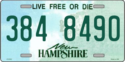 NH license plate 3848490