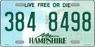 NH license plate 3848498