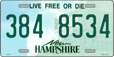 NH license plate 3848534