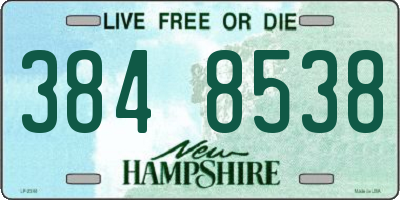 NH license plate 3848538