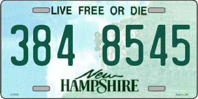 NH license plate 3848545