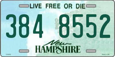 NH license plate 3848552