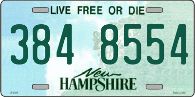 NH license plate 3848554