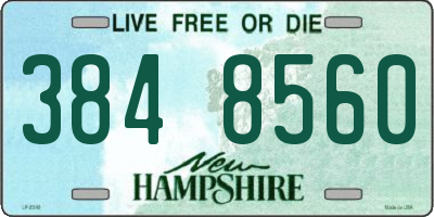 NH license plate 3848560