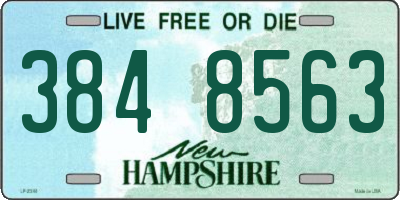 NH license plate 3848563