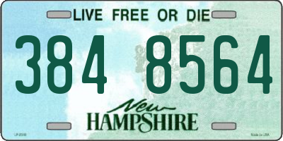 NH license plate 3848564