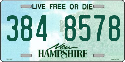 NH license plate 3848578