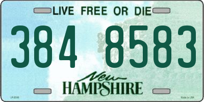 NH license plate 3848583