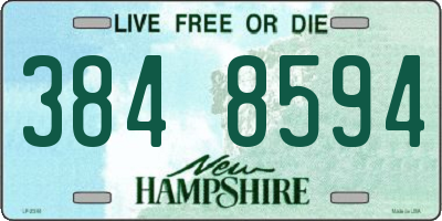 NH license plate 3848594
