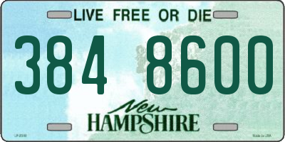 NH license plate 3848600