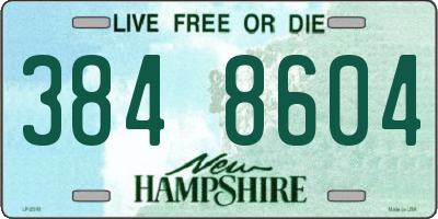 NH license plate 3848604