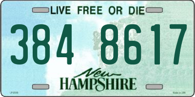 NH license plate 3848617