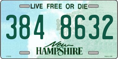 NH license plate 3848632