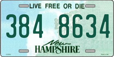 NH license plate 3848634