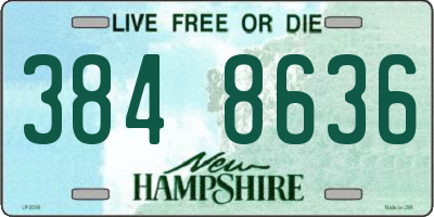 NH license plate 3848636
