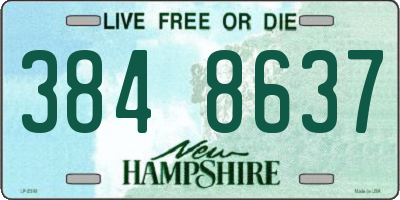 NH license plate 3848637