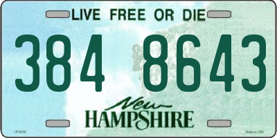 NH license plate 3848643