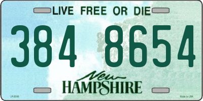 NH license plate 3848654