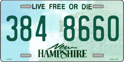 NH license plate 3848660