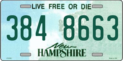 NH license plate 3848663