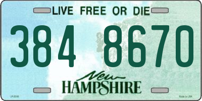 NH license plate 3848670