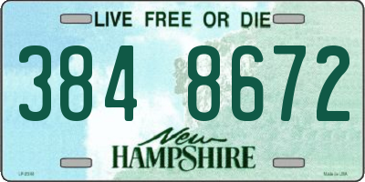 NH license plate 3848672