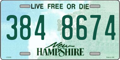 NH license plate 3848674