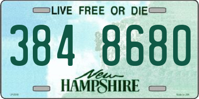 NH license plate 3848680