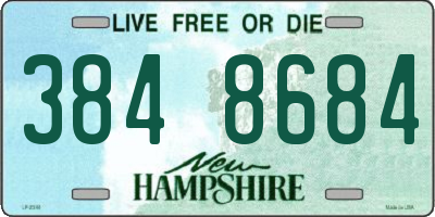 NH license plate 3848684