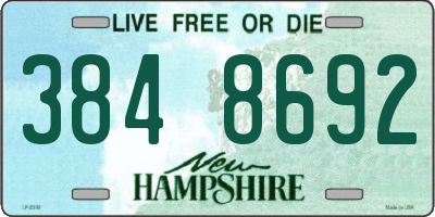 NH license plate 3848692