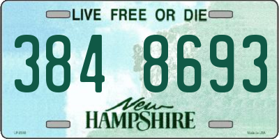 NH license plate 3848693