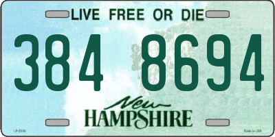NH license plate 3848694