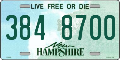 NH license plate 3848700
