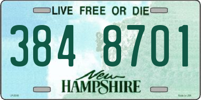 NH license plate 3848701