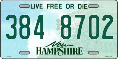 NH license plate 3848702