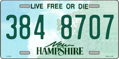 NH license plate 3848707