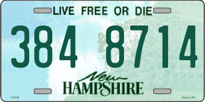 NH license plate 3848714