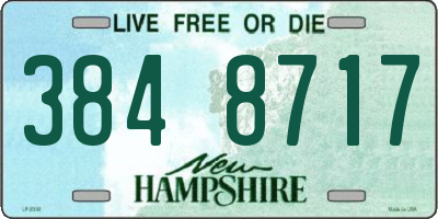 NH license plate 3848717