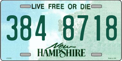 NH license plate 3848718