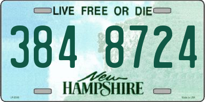 NH license plate 3848724