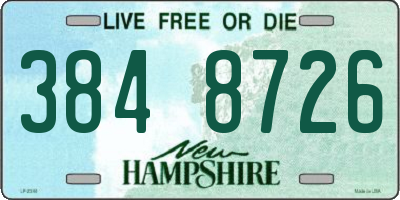 NH license plate 3848726