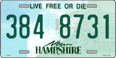 NH license plate 3848731