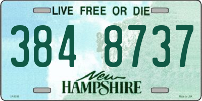 NH license plate 3848737