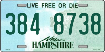 NH license plate 3848738