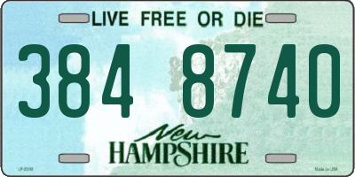 NH license plate 3848740