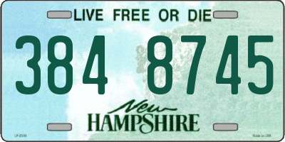 NH license plate 3848745