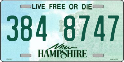 NH license plate 3848747