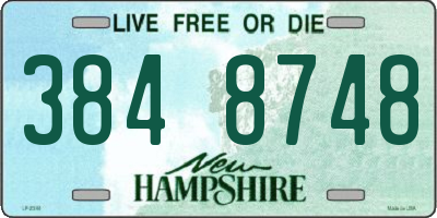 NH license plate 3848748