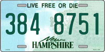 NH license plate 3848751