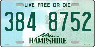 NH license plate 3848752